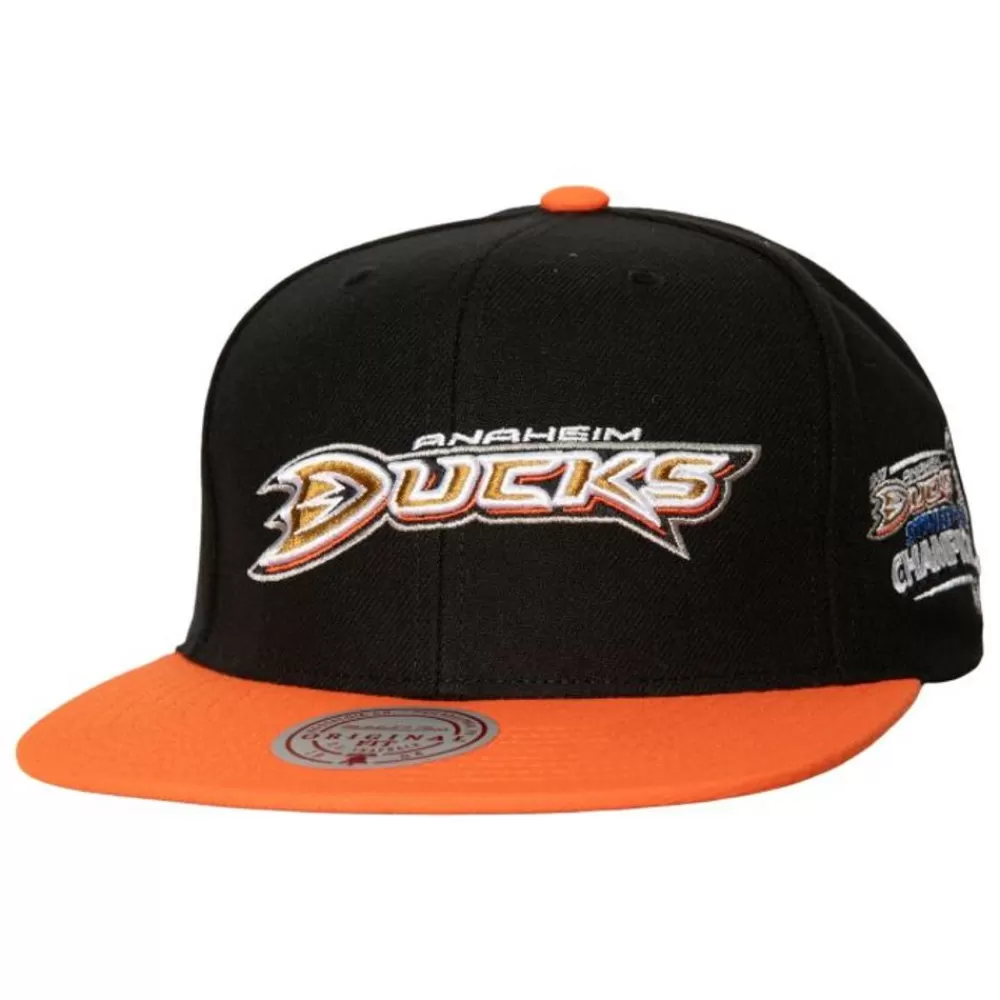 Headwear Mitchell & Ness -2 Tone Side Patch Snapback Anaheim Ducks