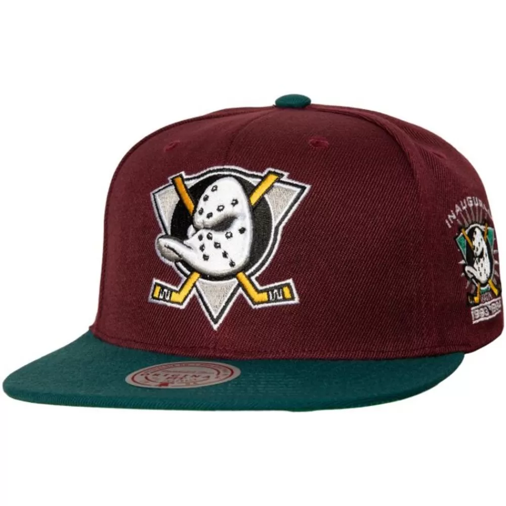 Headwear Mitchell & Ness -2 Tone Side Patch Snapback Anaheim Ducks