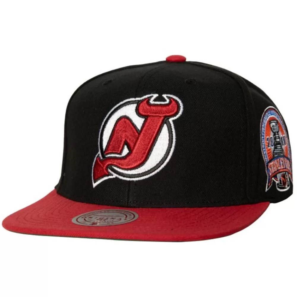 Headwear Mitchell & Ness -2 Tone Side Patch Snapback New Jersey Devils