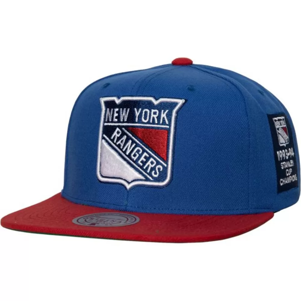 Headwear Mitchell & Ness -2 Tone Side Patch Snapback New York Rangers