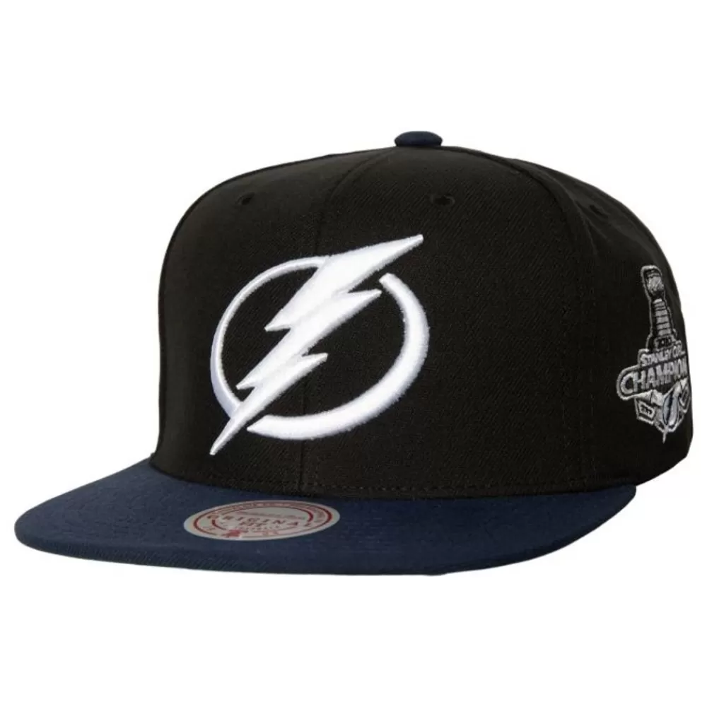 Headwear Mitchell & Ness -2 Tone Side Patch Snapback Tampa Bay Lightning
