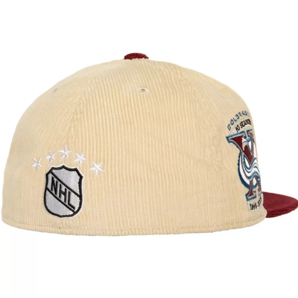 Headwear Mitchell & Ness -2 Tone Team Cord Fitted Colorado Avalanche