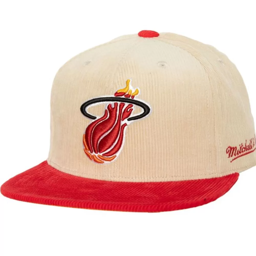 Headwear Mitchell & Ness -2 Tone Team Cord Fitted Hwc Miami Heat