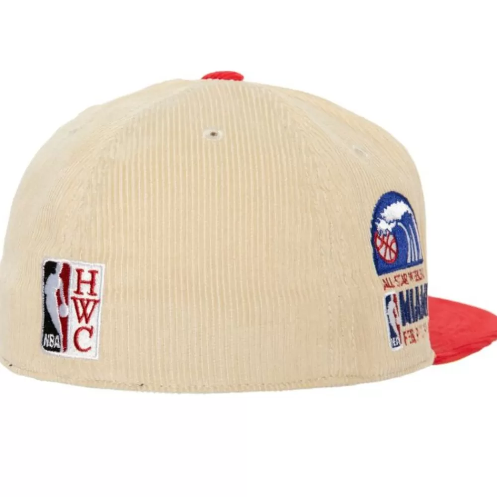 Headwear Mitchell & Ness -2 Tone Team Cord Fitted Hwc Miami Heat