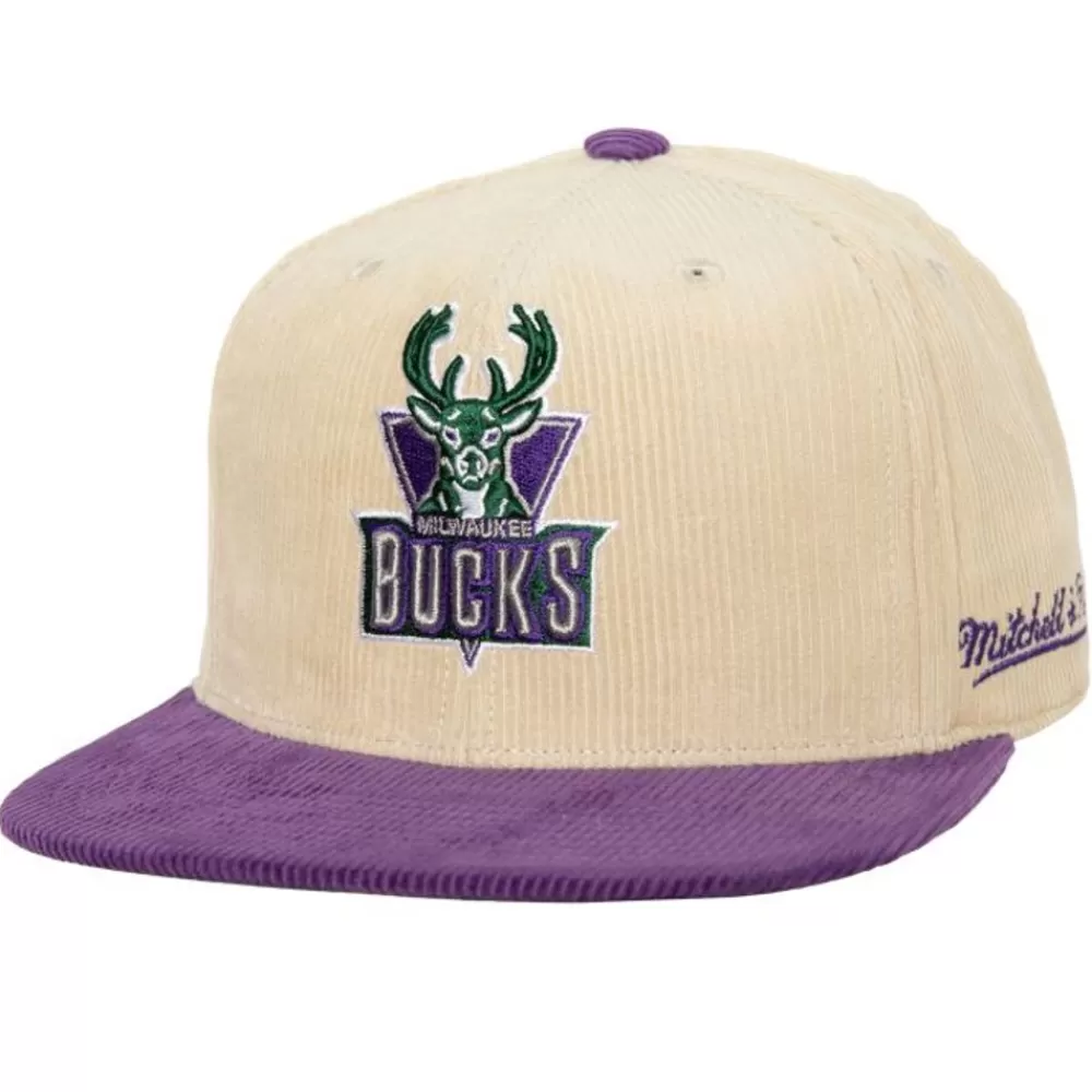 Headwear Mitchell & Ness -2 Tone Team Cord Fitted Hwc Milwaukee Bucks