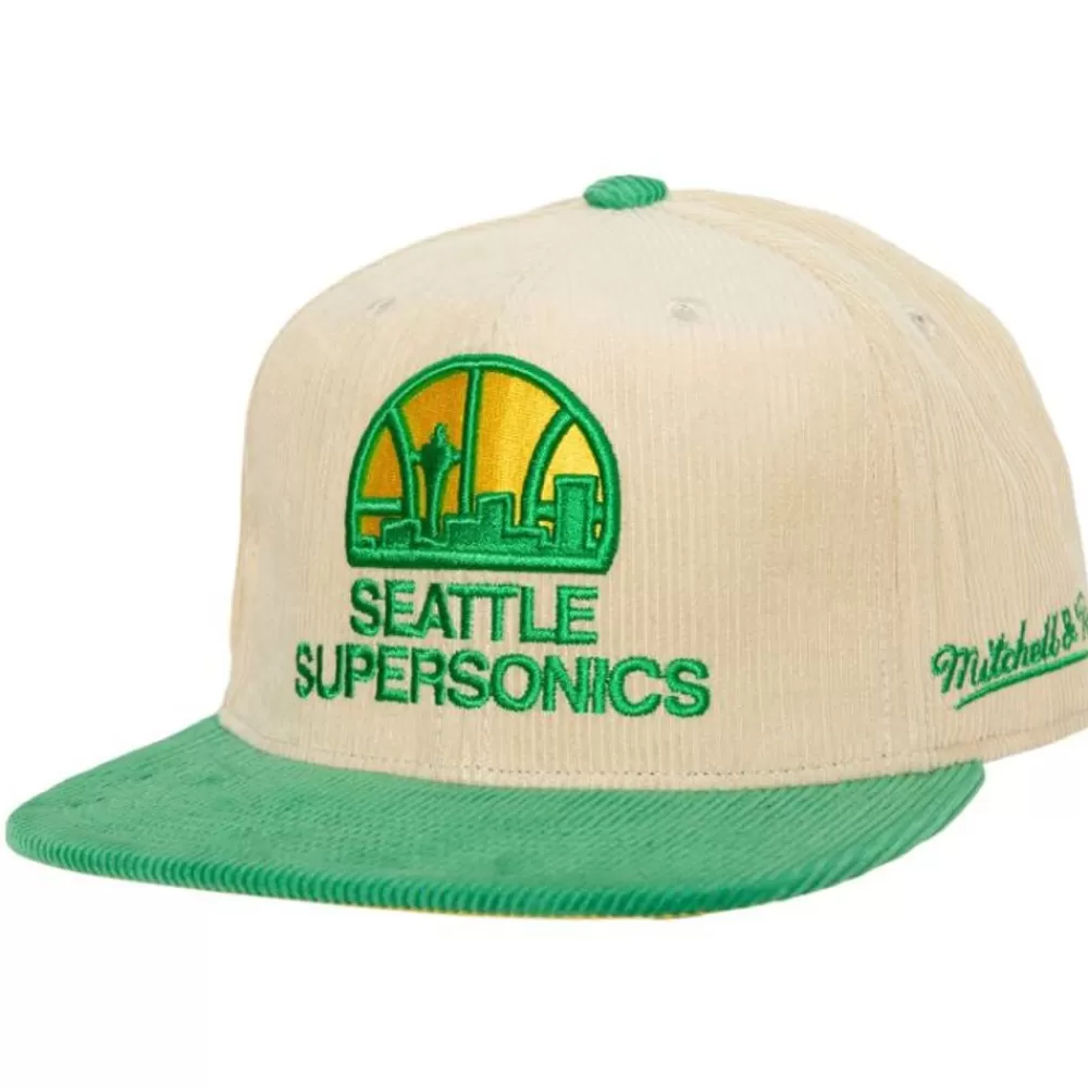 Headwear Mitchell & Ness -2 Tone Team Cord Fitted Hwc Seattle Supersonics