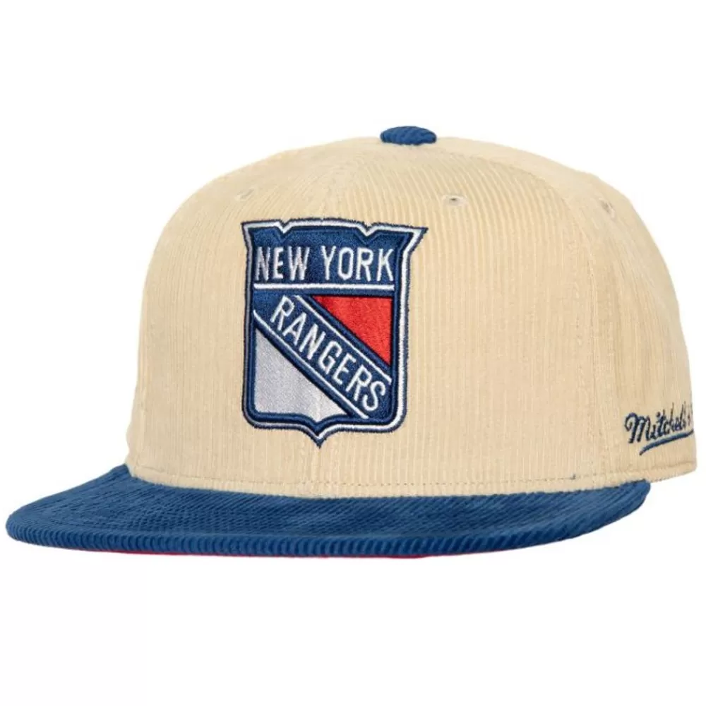 Headwear Mitchell & Ness -2 Tone Team Cord Fitted Vntg New York Rangers