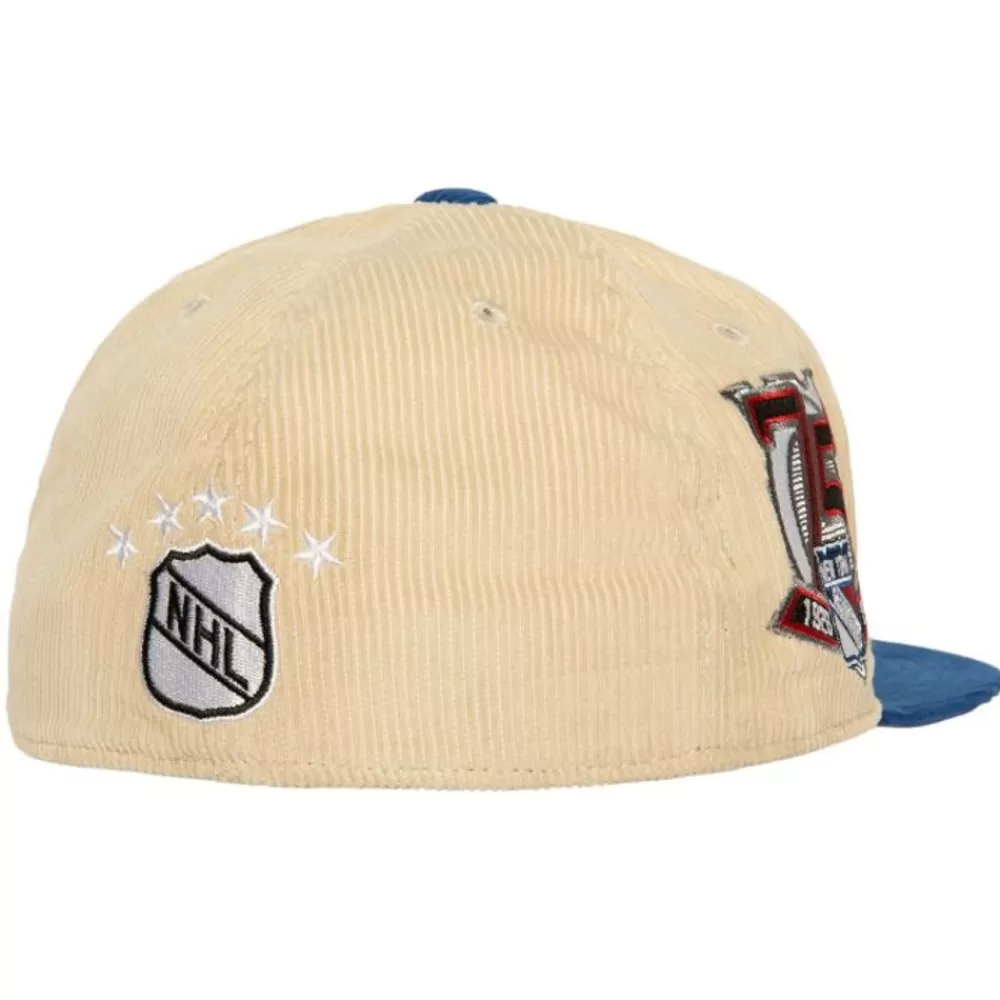 Headwear Mitchell & Ness -2 Tone Team Cord Fitted Vntg New York Rangers