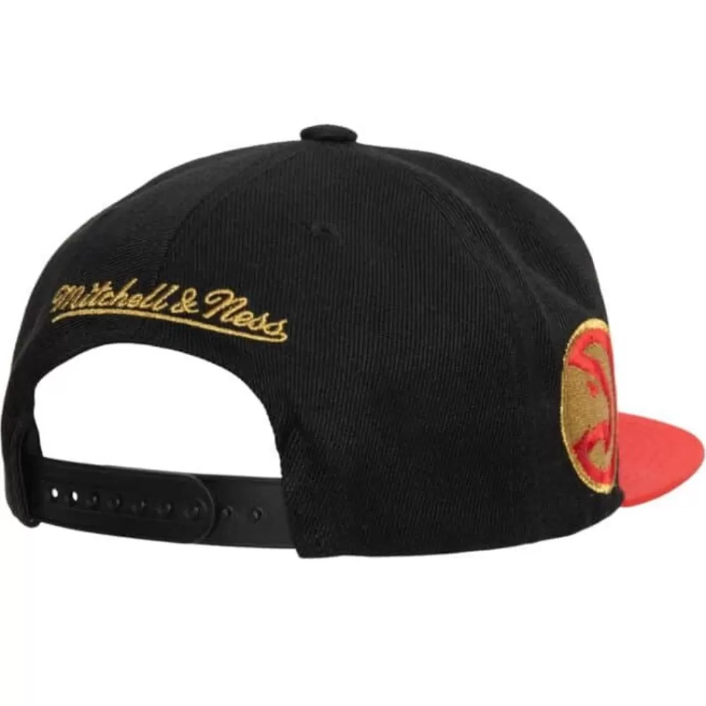 Headwear Mitchell & Ness -75Th Anniversary Gold Snapback Atlanta Hawks