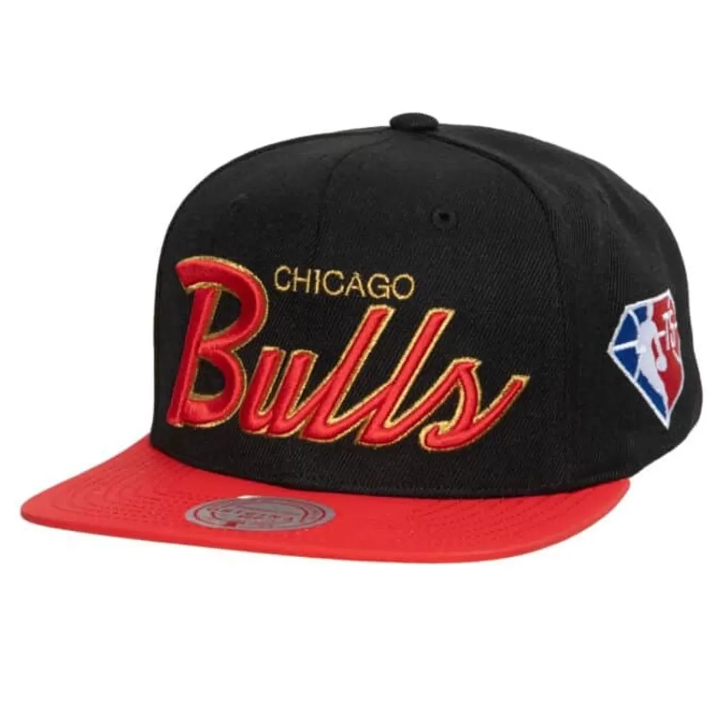 Headwear Mitchell & Ness -75Th Anniversary Gold Snapback Chicago Bulls