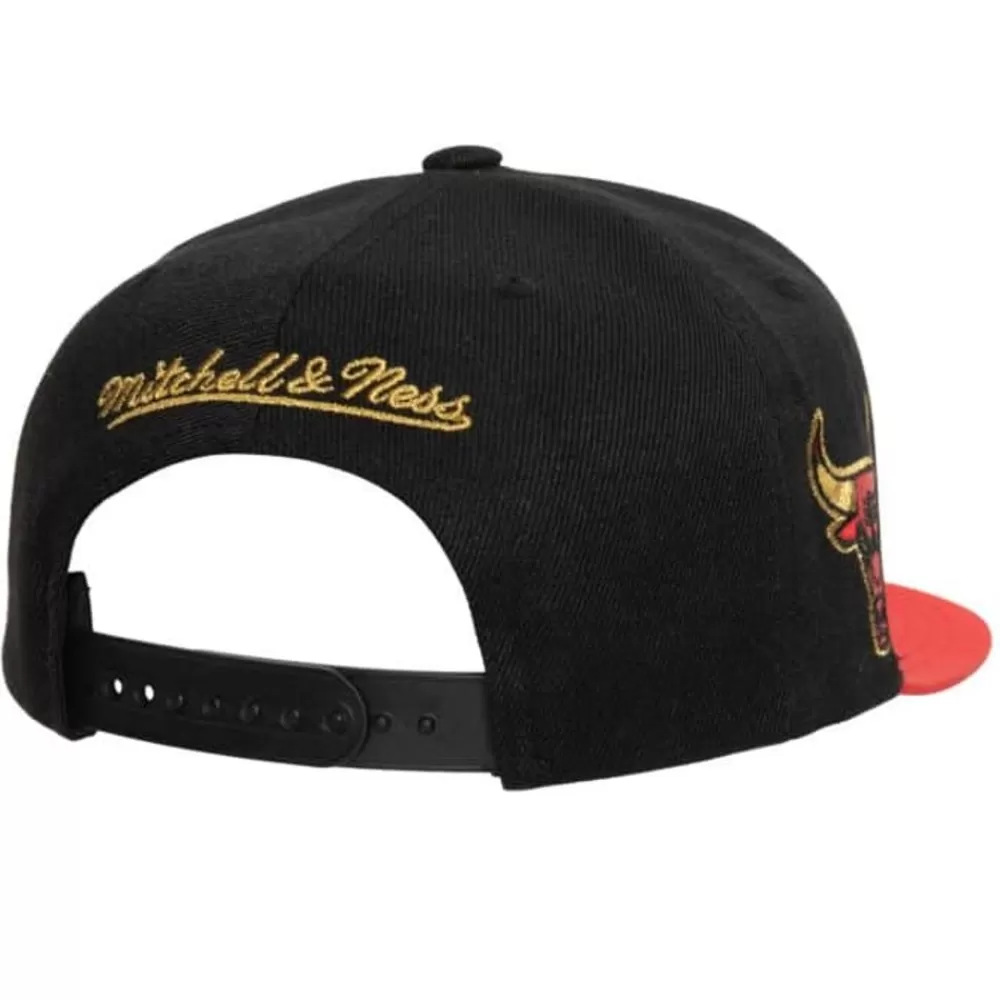 Headwear Mitchell & Ness -75Th Anniversary Gold Snapback Chicago Bulls