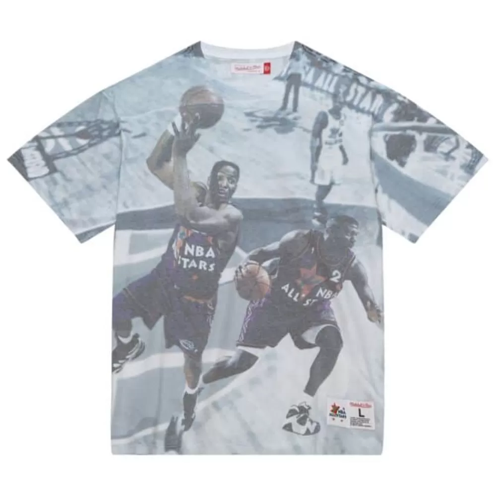 Apparel Mitchell & Ness T-Shirts & Tops-Above The Rim Sublimated S/S Tee Charlotte Hornets