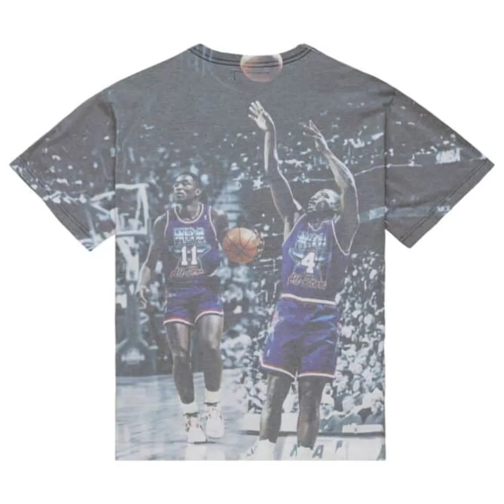 Apparel Mitchell & Ness T-Shirts & Tops-Above The Rim Sublimated S/S Tee Detroit Pistons