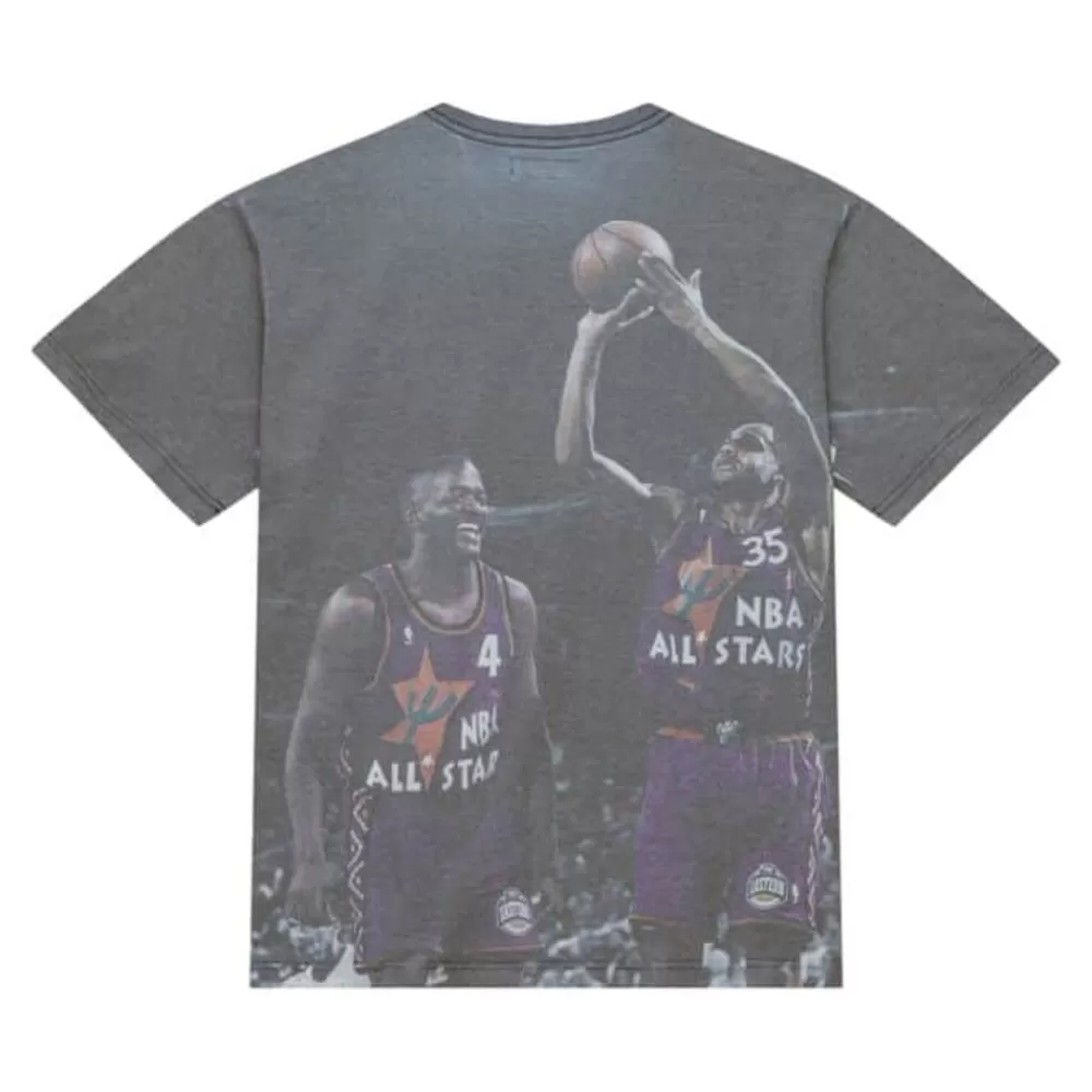 Apparel Mitchell & Ness T-Shirts & Tops-Above The Rim Sublimated S/S Tee Detroit Pistons 1995