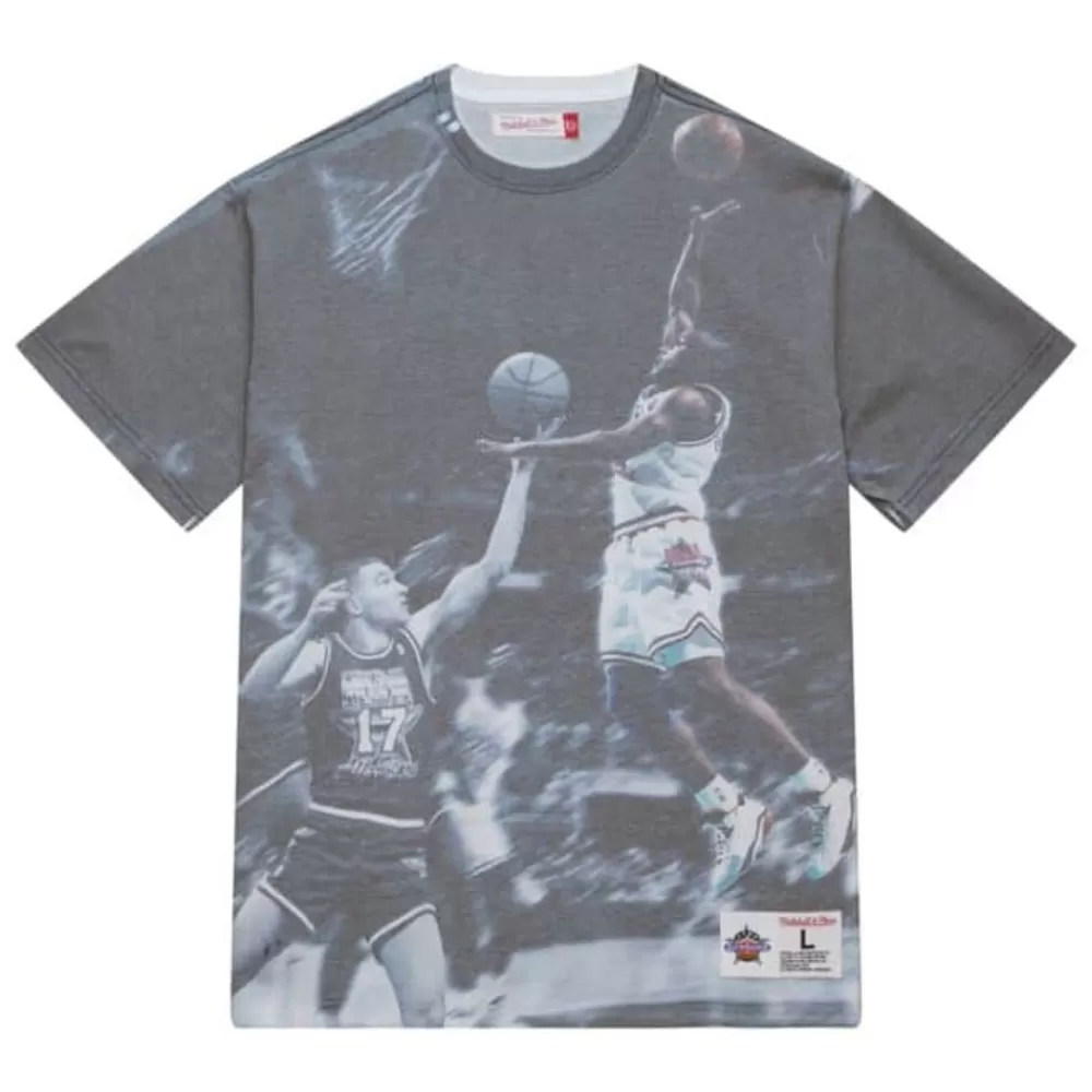 Apparel Mitchell & Ness T-Shirts & Tops-Above The Rim Sublimated S/S Tee Golden State Warriors