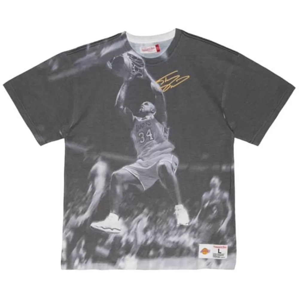 Apparel Mitchell & Ness T-Shirts & Tops-Above The Rim Sublimated Ss Tee Los Angeles Lakers Shaquille O'Neal