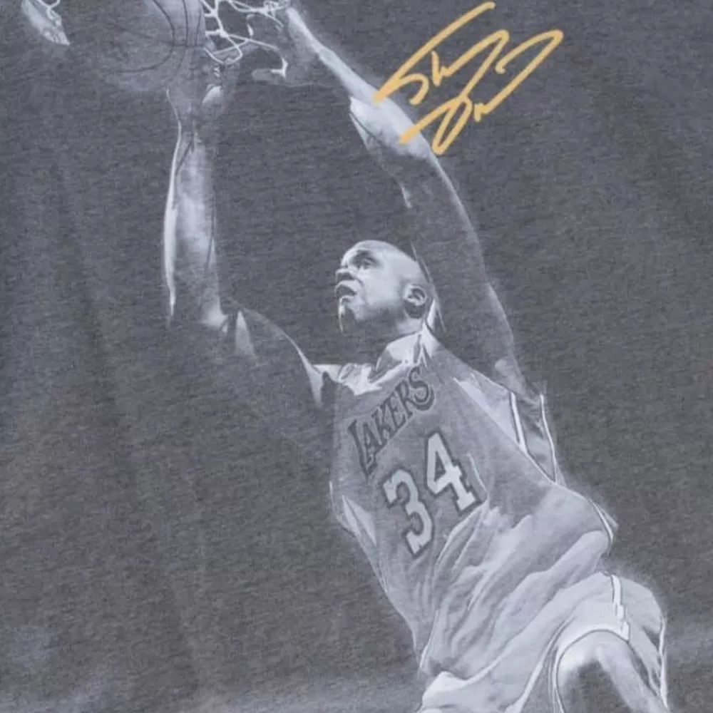 Apparel Mitchell & Ness T-Shirts & Tops-Above The Rim Sublimated Ss Tee Los Angeles Lakers Shaquille O'Neal