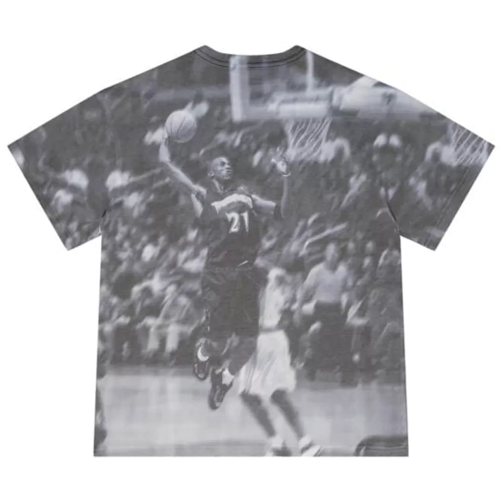 Apparel Mitchell & Ness T-Shirts & Tops-Above The Rim Sublimated Ss Tee Minnesota Timberwolves Kevin Garnett