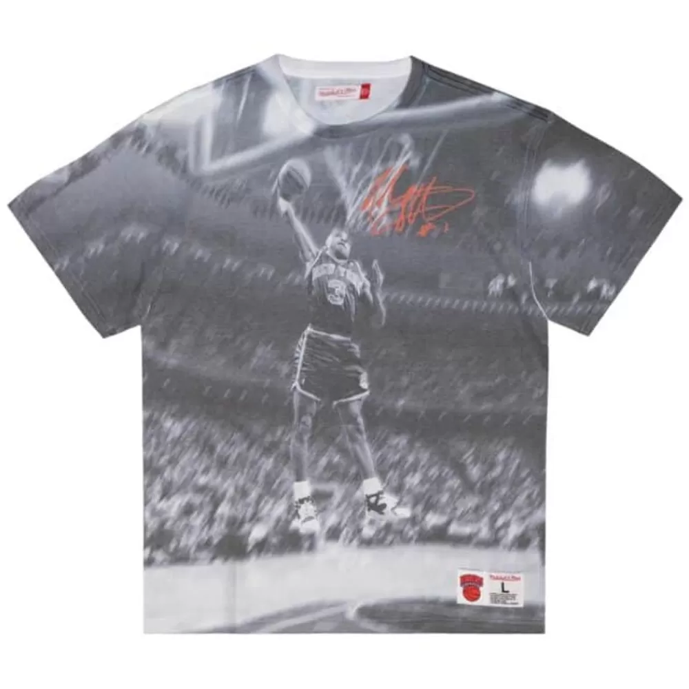 Apparel Mitchell & Ness T-Shirts & Tops-Above The Rim Sublimated Ss Tee New York Knicks John Starks