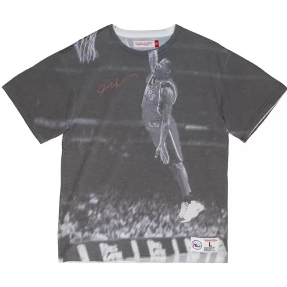 Apparel Mitchell & Ness T-Shirts & Tops-Above The Rim Sublimated Ss Tee Philadelphia 76Ers Allen Iverson