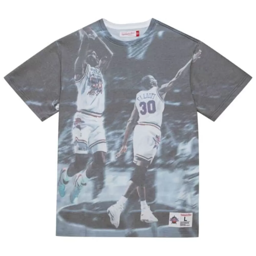 Apparel Mitchell & Ness T-Shirts & Tops-Above The Rim Sublimated S/S Tee San Antonio Spurs