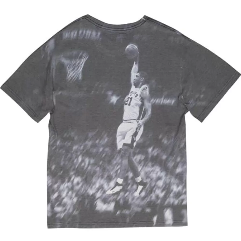 Apparel Mitchell & Ness T-Shirts & Tops-Above The Rim Sublimated Ss Tee San Antonio Spurs Tim Duncan