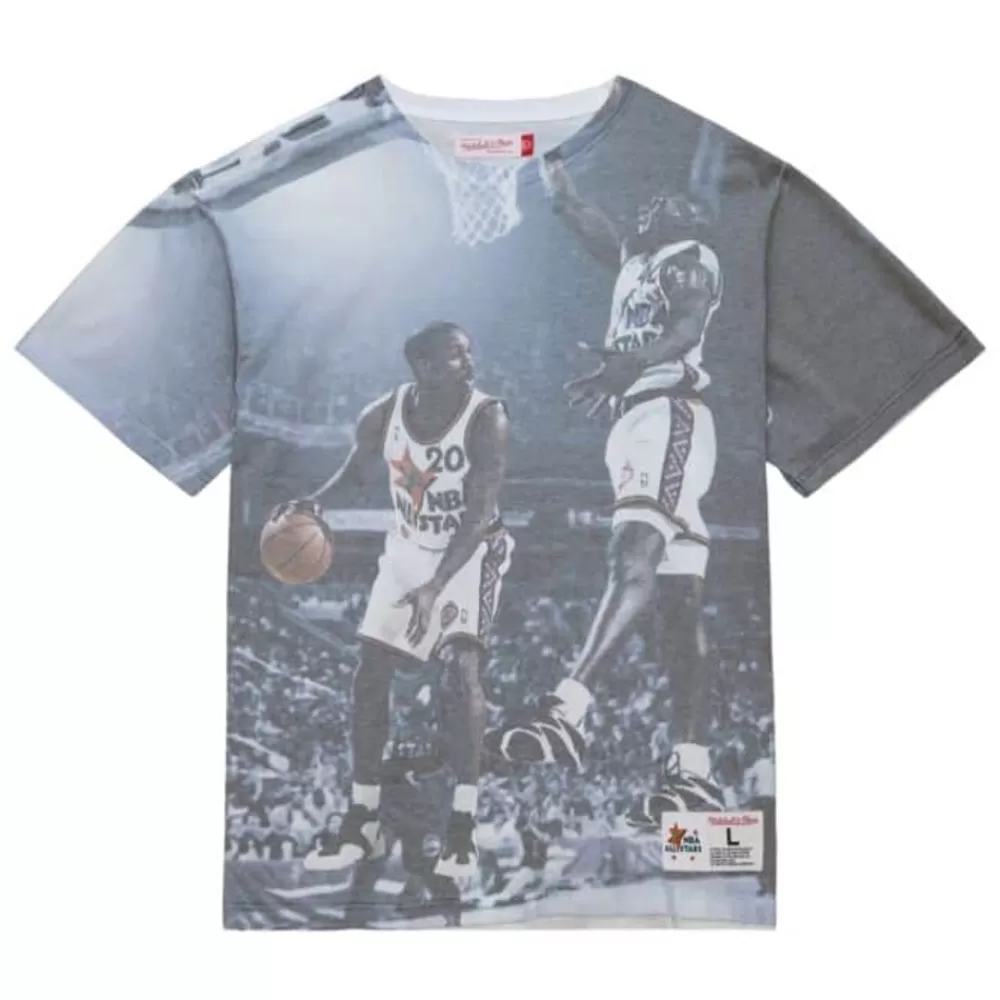 Apparel Mitchell & Ness T-Shirts & Tops-Above The Rim Sublimated S/S Tee Seattle Supersonics