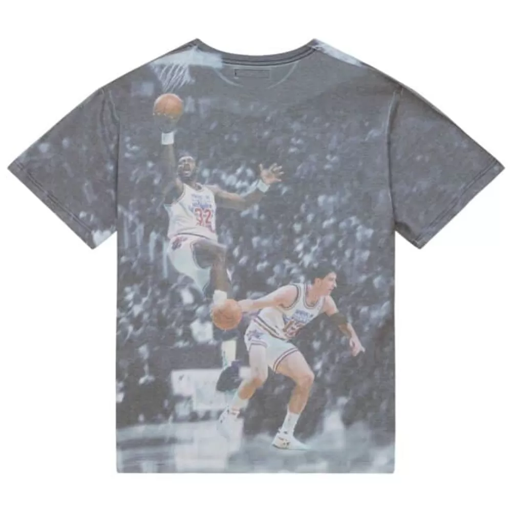 Apparel Mitchell & Ness T-Shirts & Tops-Above The Rim Sublimated S/S Tee Utah Jazz