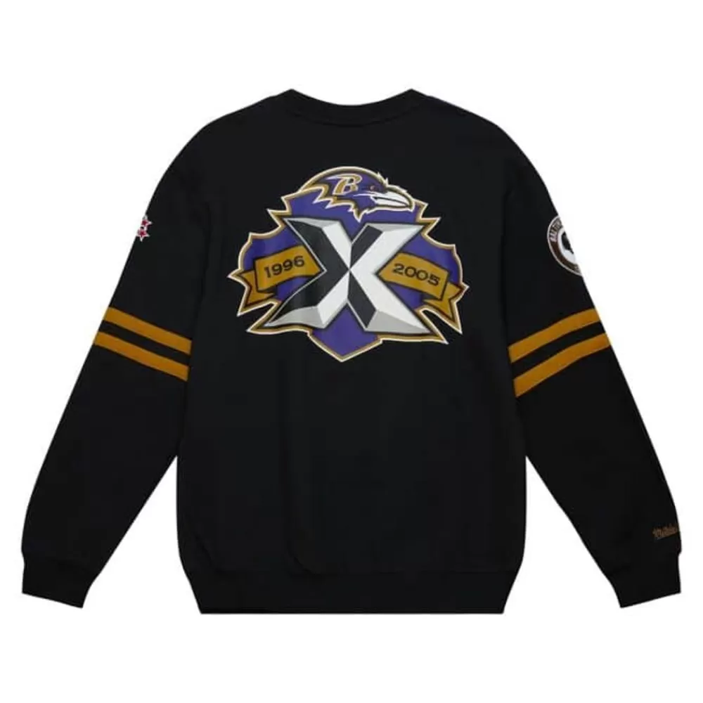 Apparel Mitchell & Ness T-Shirts & Tops-All Over Crew 2.0 Baltimore Ravens
