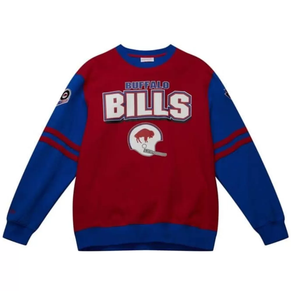 Apparel Mitchell & Ness T-Shirts & Tops-All Over Crew 2.0 Buffalo Bills