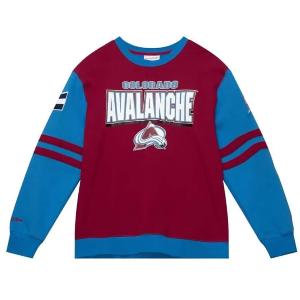 Apparel Mitchell & Ness Hoodies & Sweatshirts-All Over Crew 2.0 Colorado Avalanche