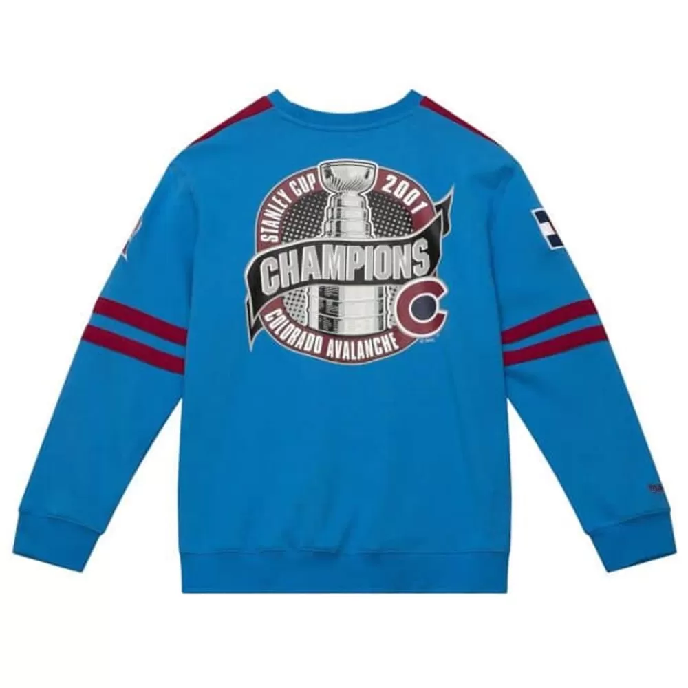 Apparel Mitchell & Ness Hoodies & Sweatshirts-All Over Crew 2.0 Colorado Avalanche