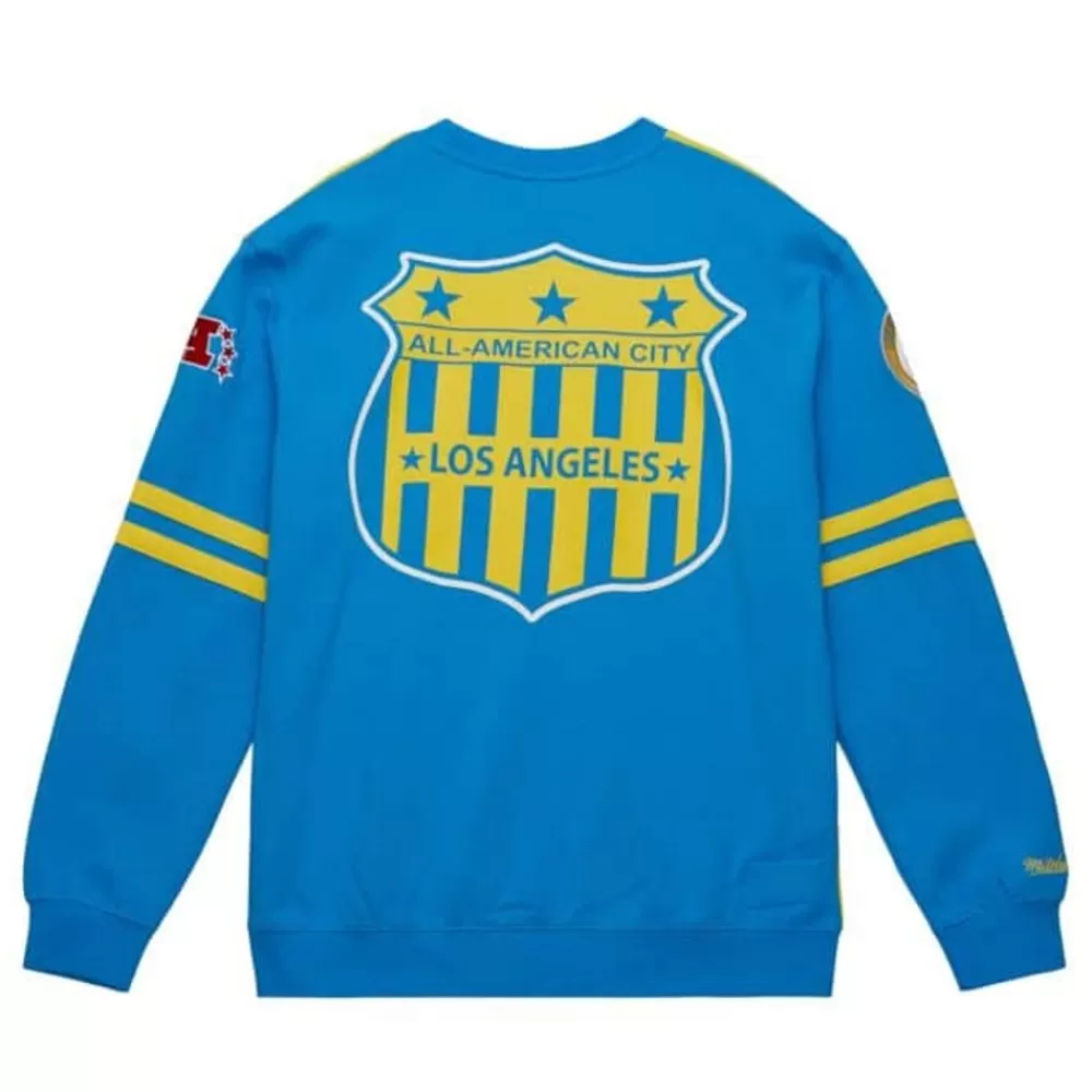 Apparel Mitchell & Ness T-Shirts & Tops-All Over Crew 2.0 Los Angeles Chargers