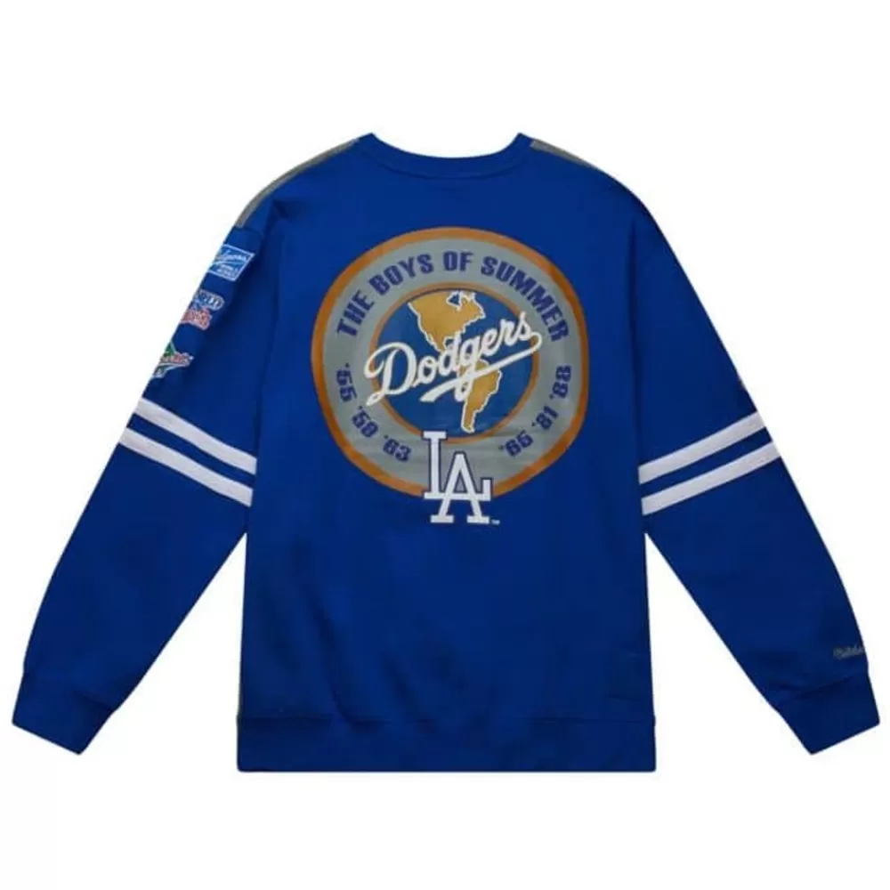 Apparel Mitchell & Ness T-Shirts & Tops-All Over Crew 2.0 Los Angeles Dodgers