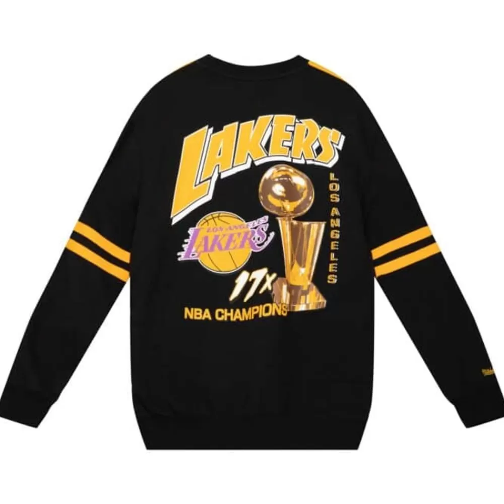 Apparel Mitchell & Ness T-Shirts & Tops-All Over Crew 2.0 Los Angeles Lakers