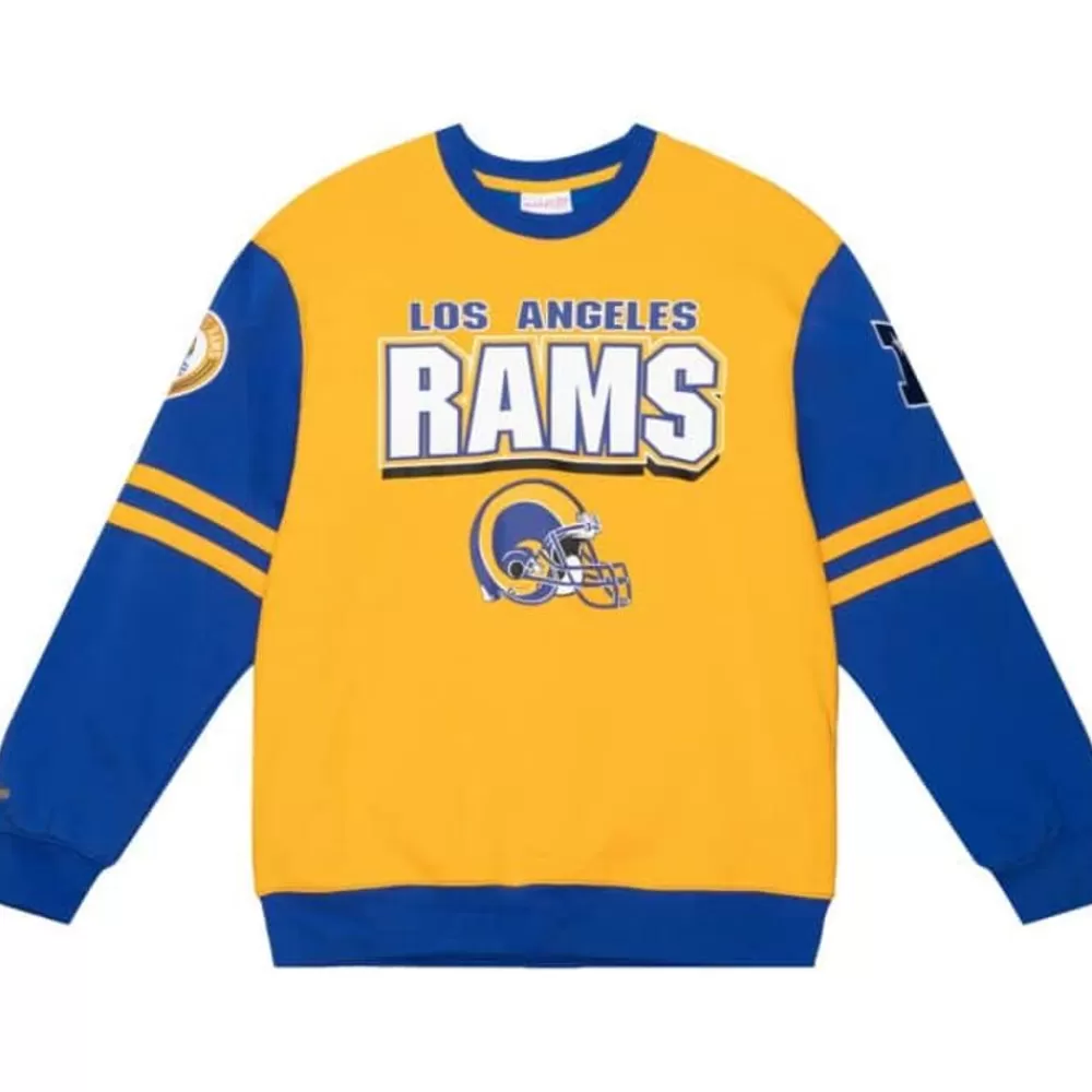 Apparel Mitchell & Ness T-Shirts & Tops-All Over Crew 2.0 Los Angeles Rams