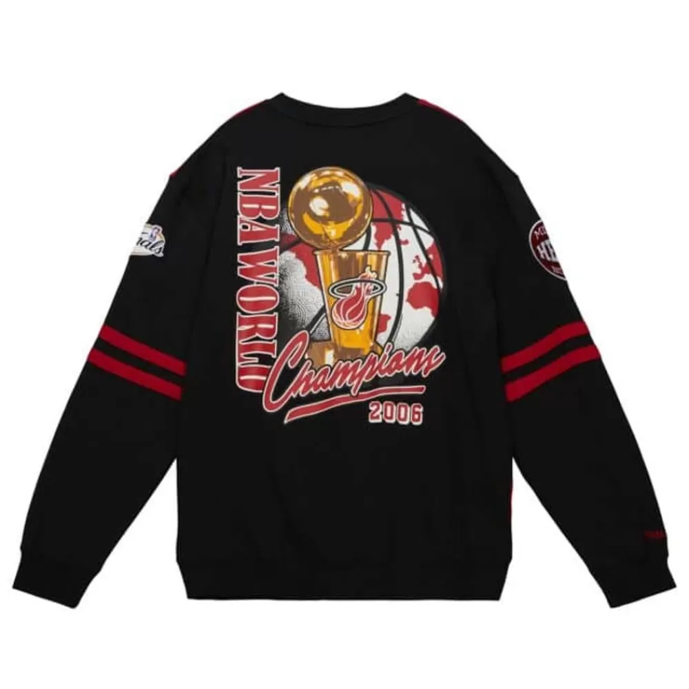 Apparel Mitchell & Ness T-Shirts & Tops-All Over Crew 2.0 Miami Heat