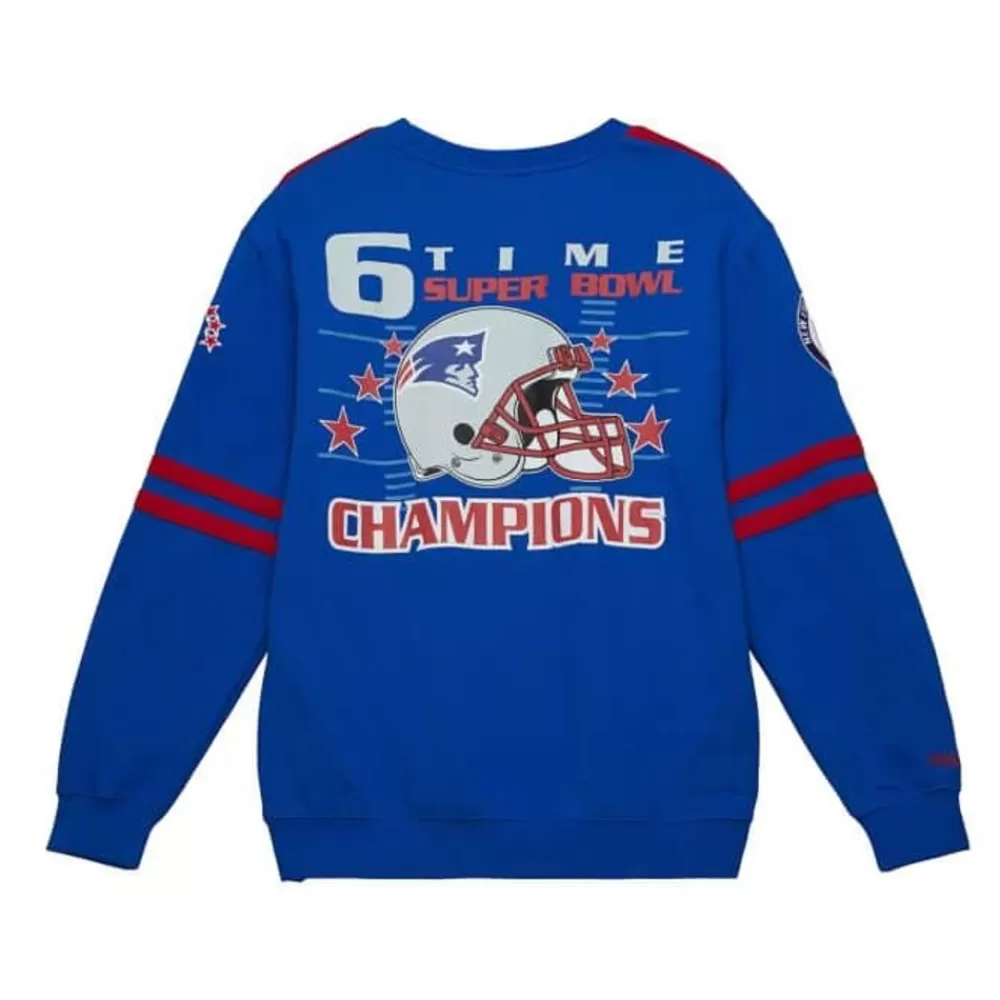 Apparel Mitchell & Ness T-Shirts & Tops-All Over Crew 2.0 New England Patriots