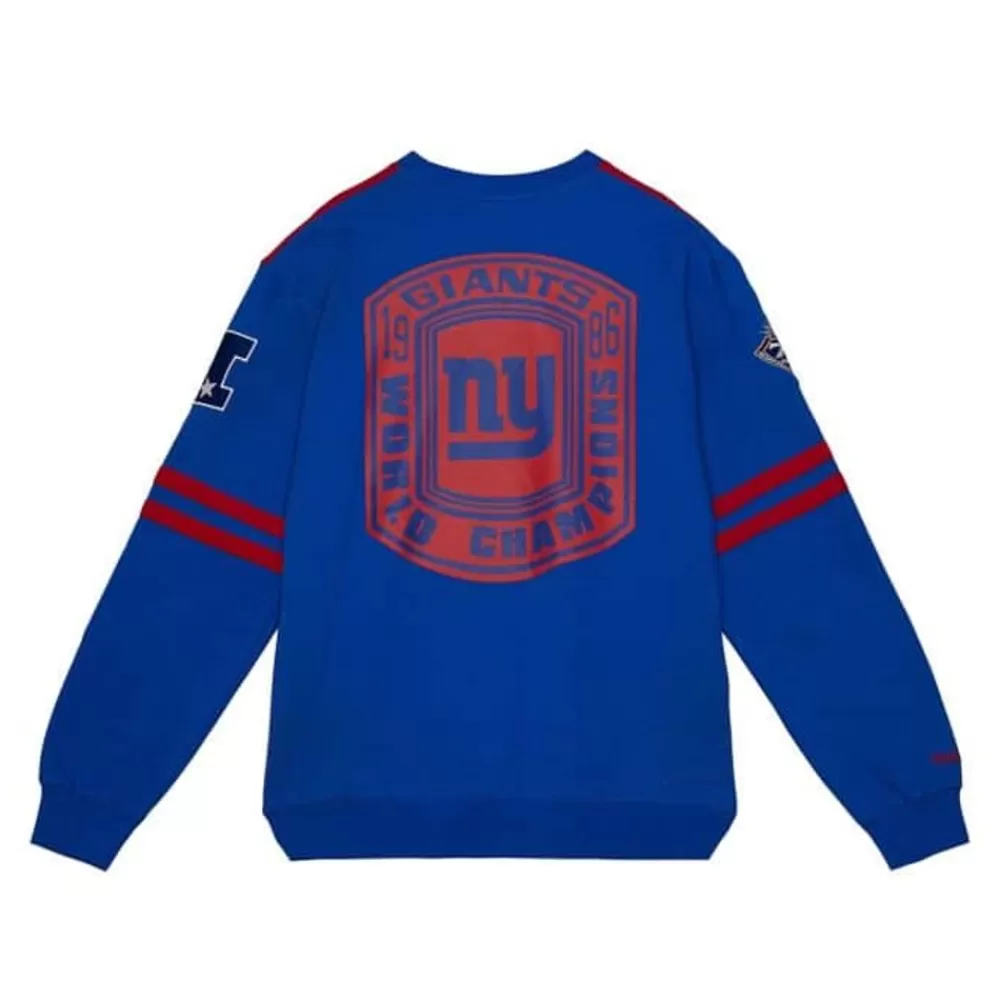 Apparel Mitchell & Ness T-Shirts & Tops-All Over Crew 2.0 New York Giants