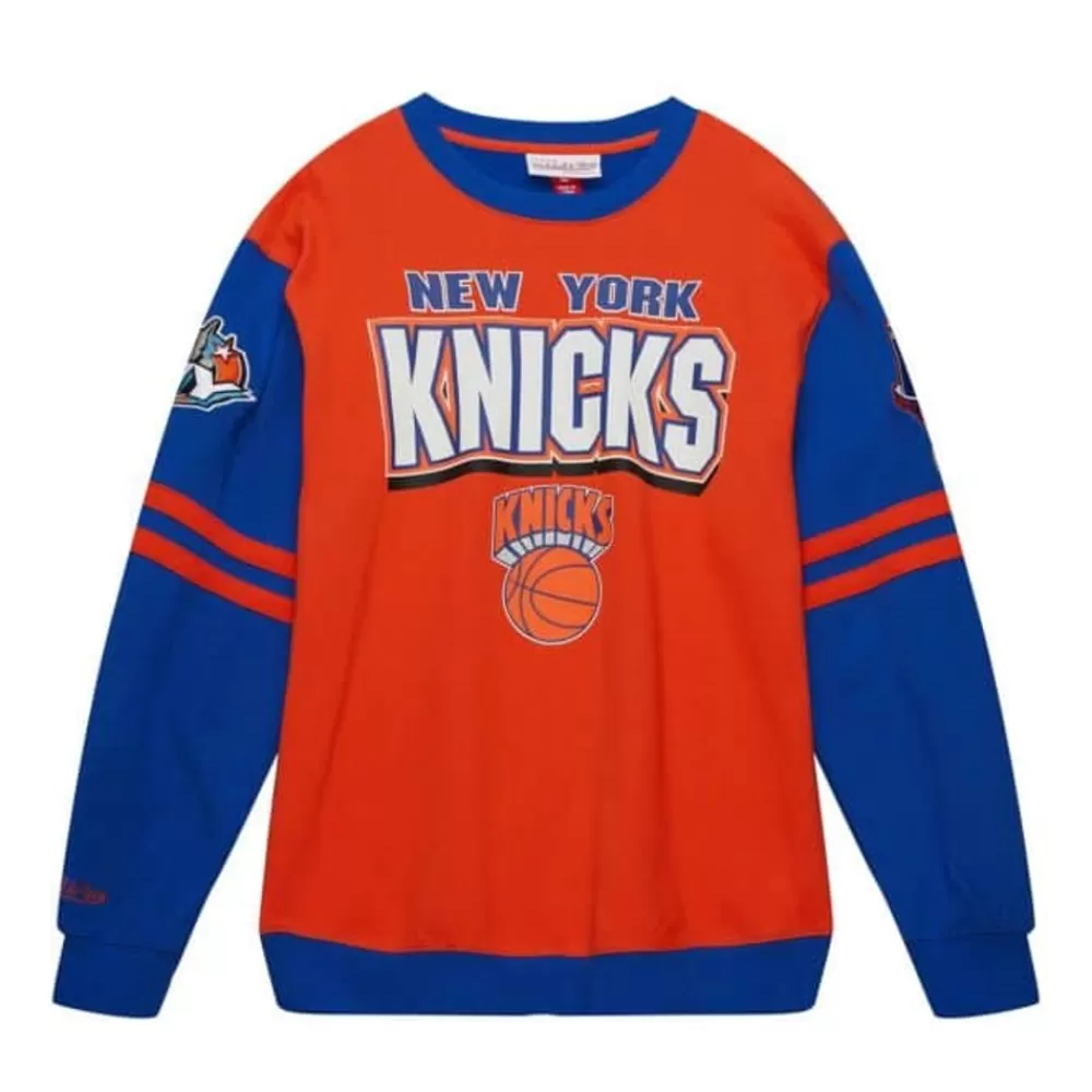 Apparel Mitchell & Ness T-Shirts & Tops-All Over Crew 2.0 New York Knicks