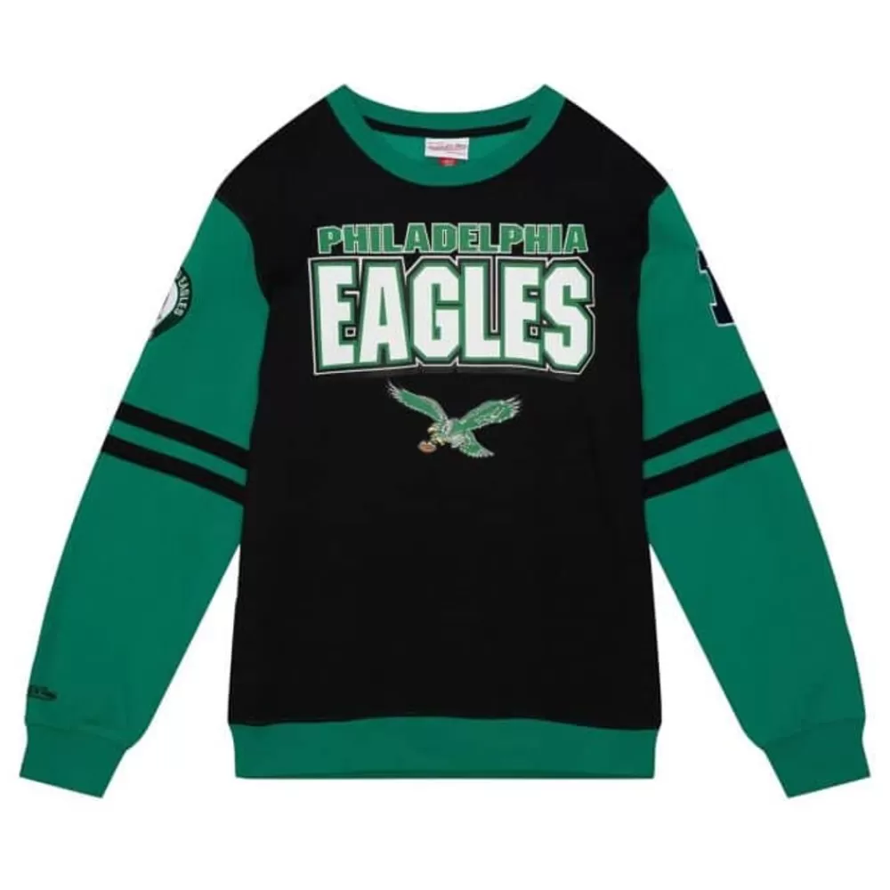 Apparel Mitchell & Ness T-Shirts & Tops-All Over Crew 2.0 Philadelphia Eagles