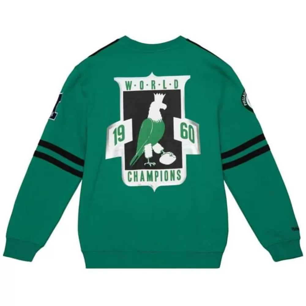 Apparel Mitchell & Ness T-Shirts & Tops-All Over Crew 2.0 Philadelphia Eagles