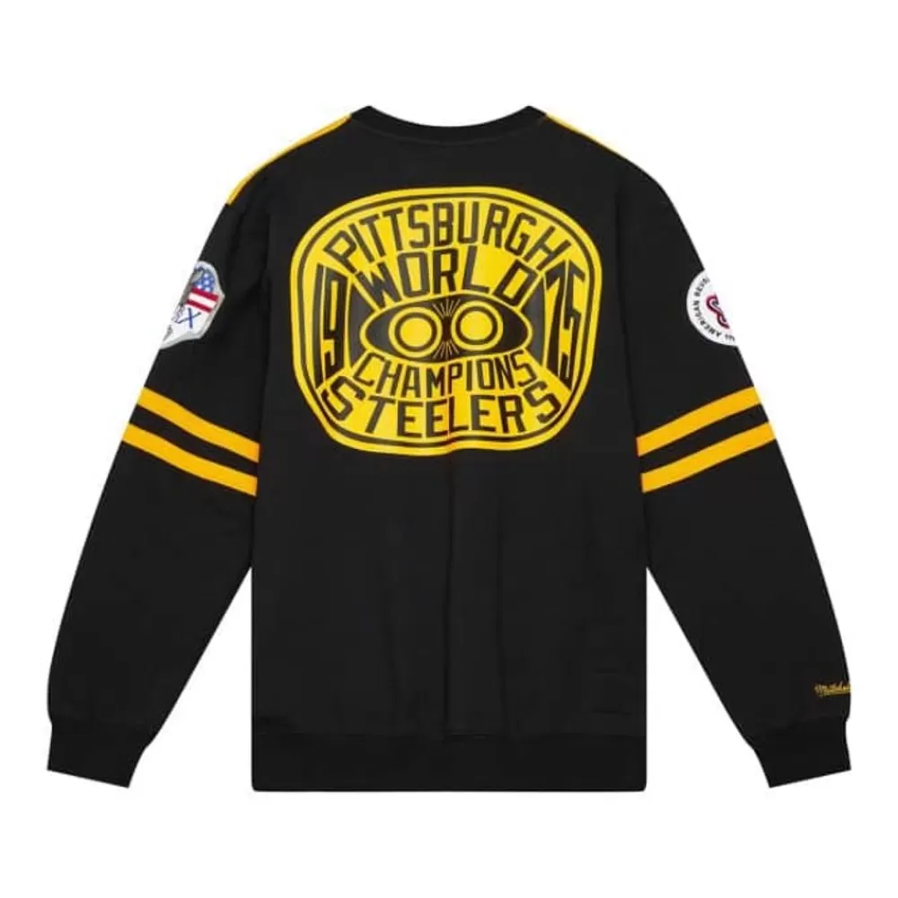 Apparel Mitchell & Ness T-Shirts & Tops-All Over Crew 2.0 Pittsburgh Steelers