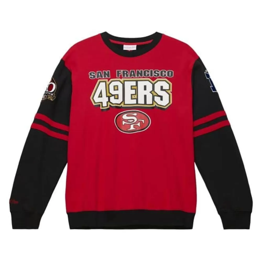 Apparel Mitchell & Ness T-Shirts & Tops-All Over Crew 2.0 San Francisco 49Ers