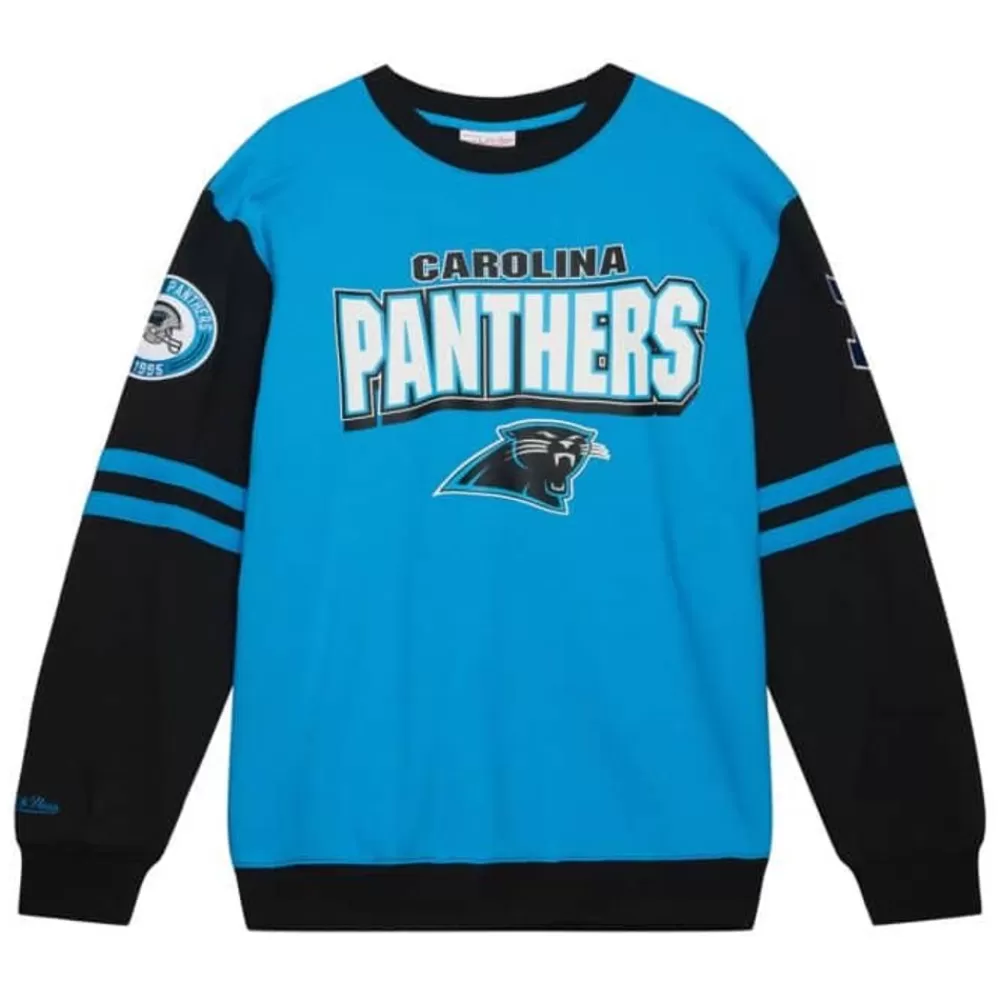 Apparel Mitchell & Ness T-Shirts & Tops-All Over Crew 2.0 Tee Carolina Panthers