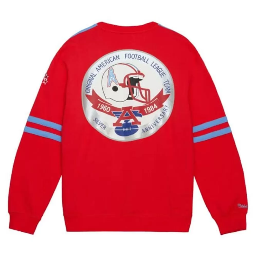 Apparel Mitchell & Ness T-Shirts & Tops-All Over Crew 2.0 Tee Houston Oilers