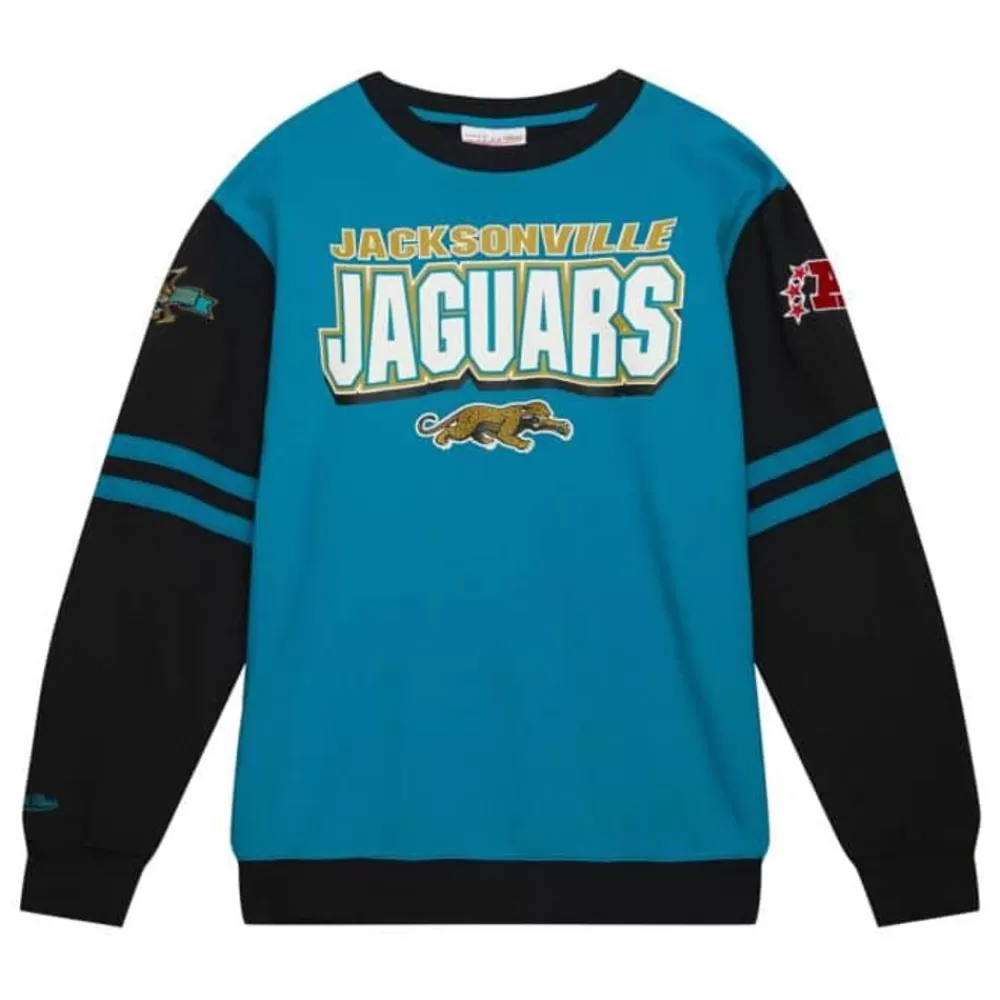Apparel Mitchell & Ness T-Shirts & Tops-All Over Crew 2.0 Tee Jacksonville Jaguars