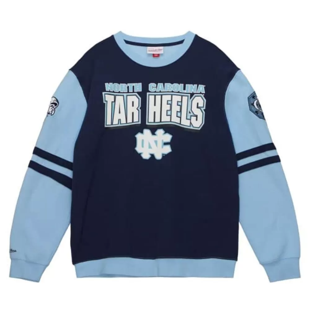 Apparel Mitchell & Ness T-Shirts & Tops-All Over Crew 2.0 University Of North Carolina