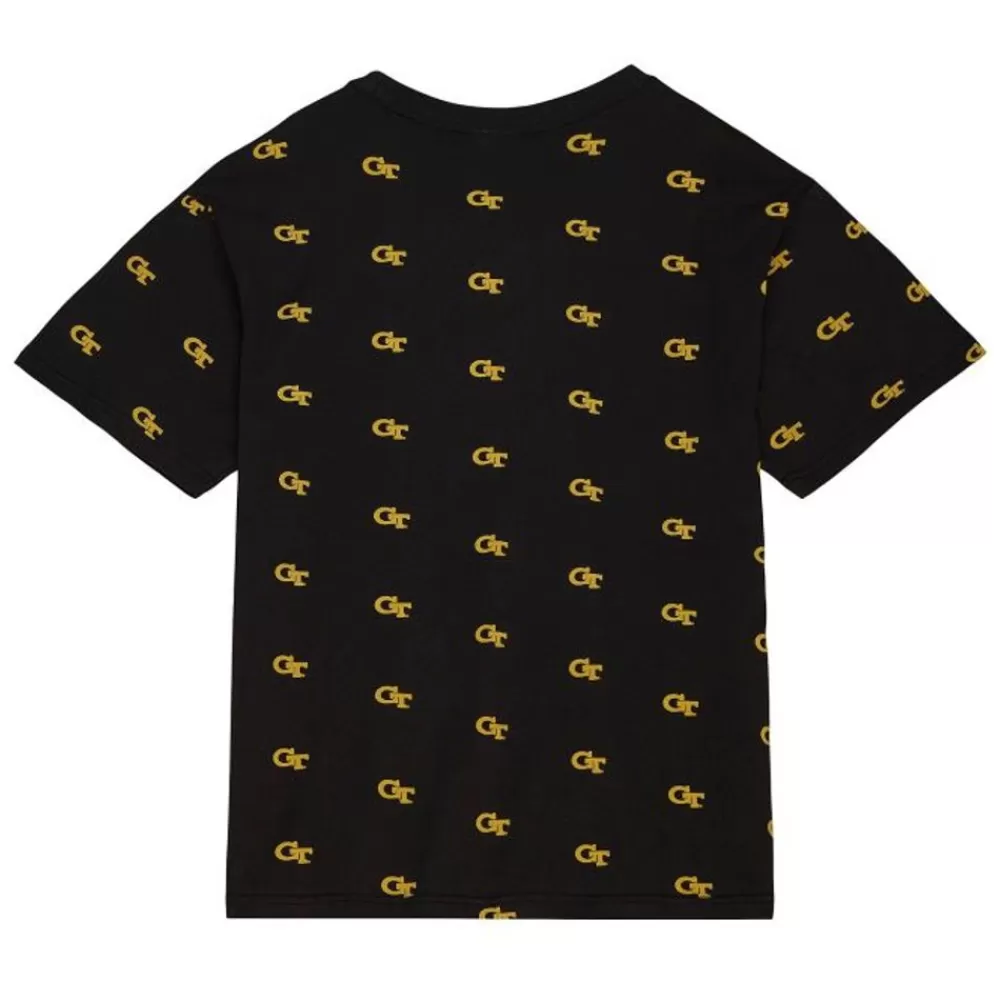 Apparel Mitchell & Ness T-Shirts & Tops-Aop Ss Top Georgia Tech
