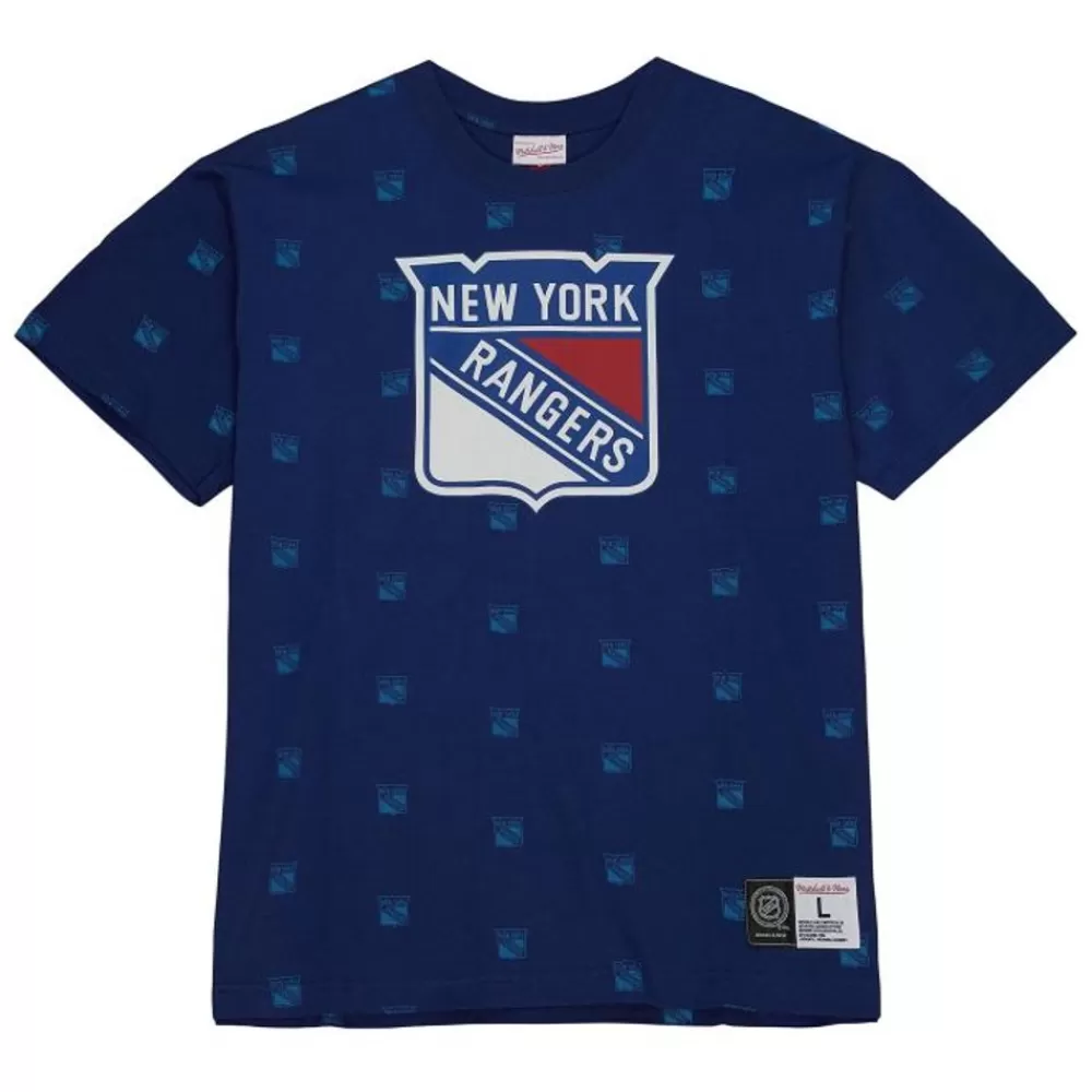 Apparel Mitchell & Ness T-Shirts & Tops-Aop S/S Top New York Rangers